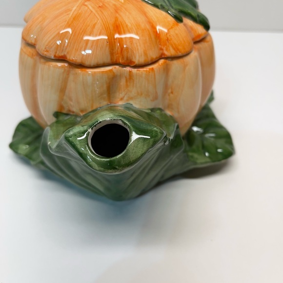 Vtg Teapot Fall Pumpkin - Picture 4 of 16